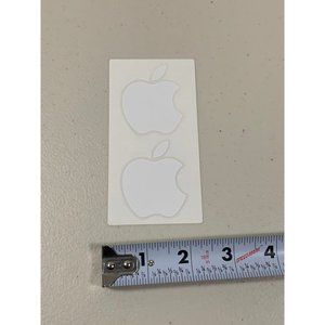 2 New White Genuine Apple Stickers Decals iPhone iPod iPad